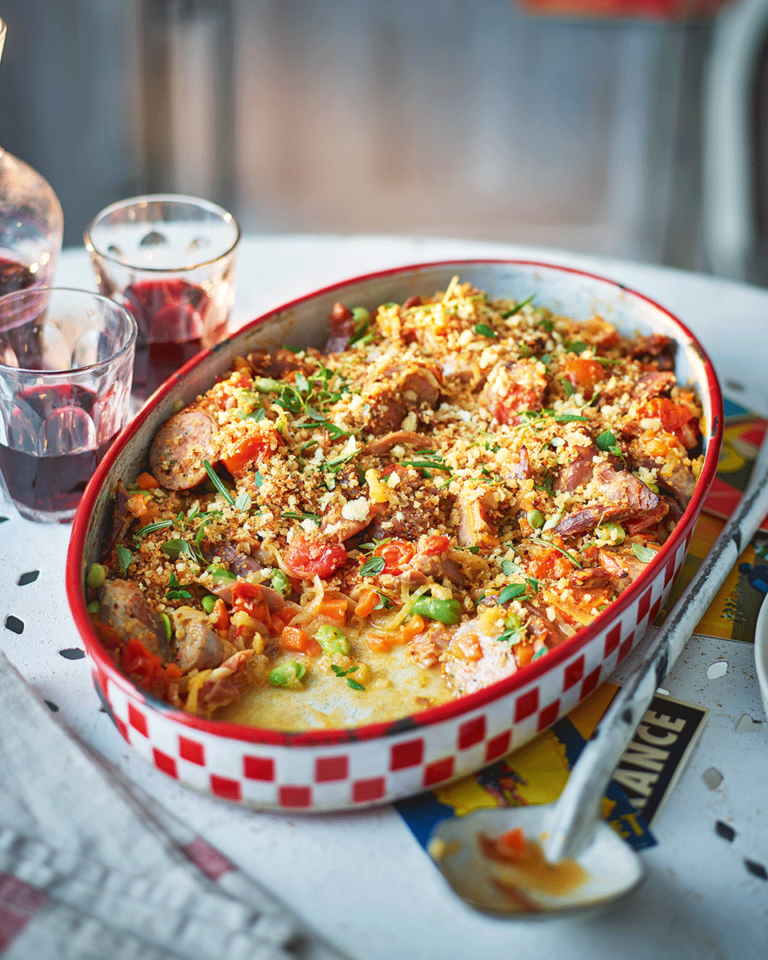 Summer broad bean cassoulet