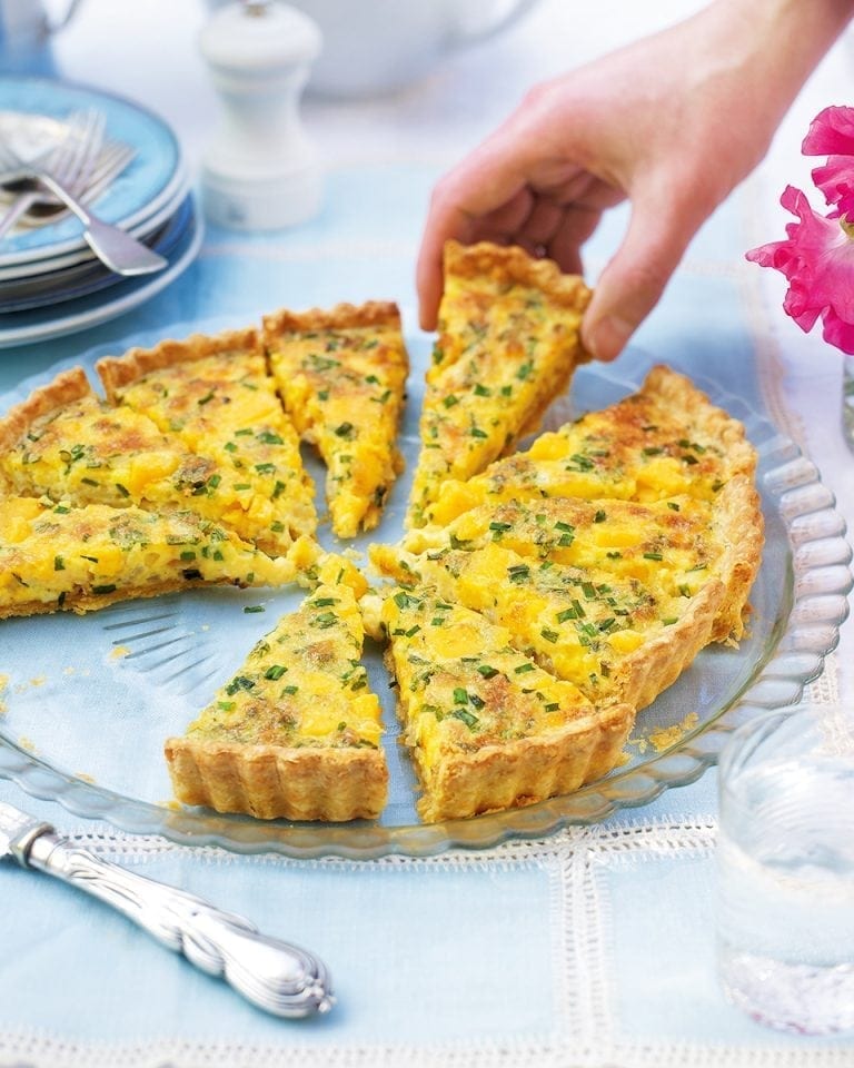 Three Cheese and Chive Tart | Beanstalk Single Mums