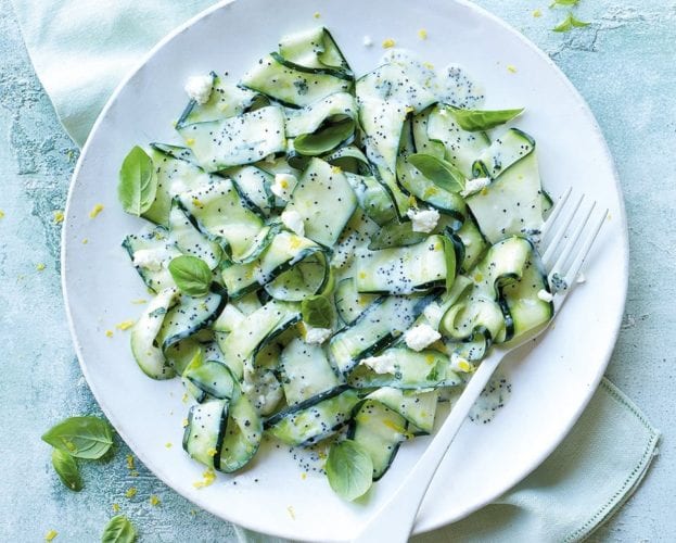 Courgette and buttermilk salad