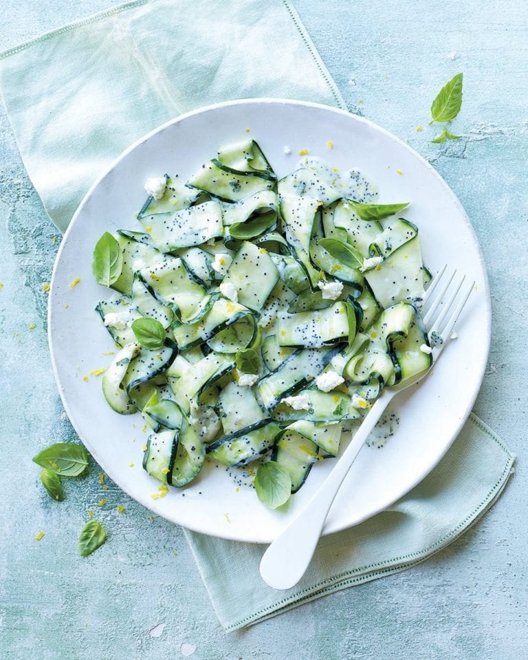 Courgette and buttermilk salad