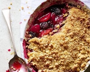 Blackberry and apple crumble – video