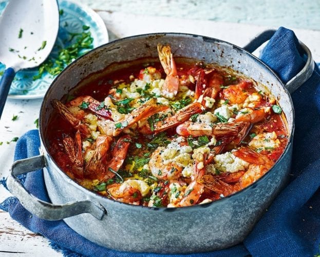 prawn saganaki