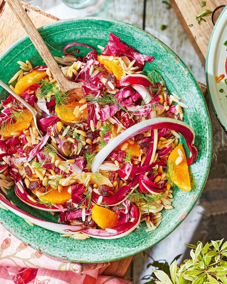 Radicchio and orzo pasta salad