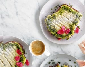 How to make pistachio rose bostocks