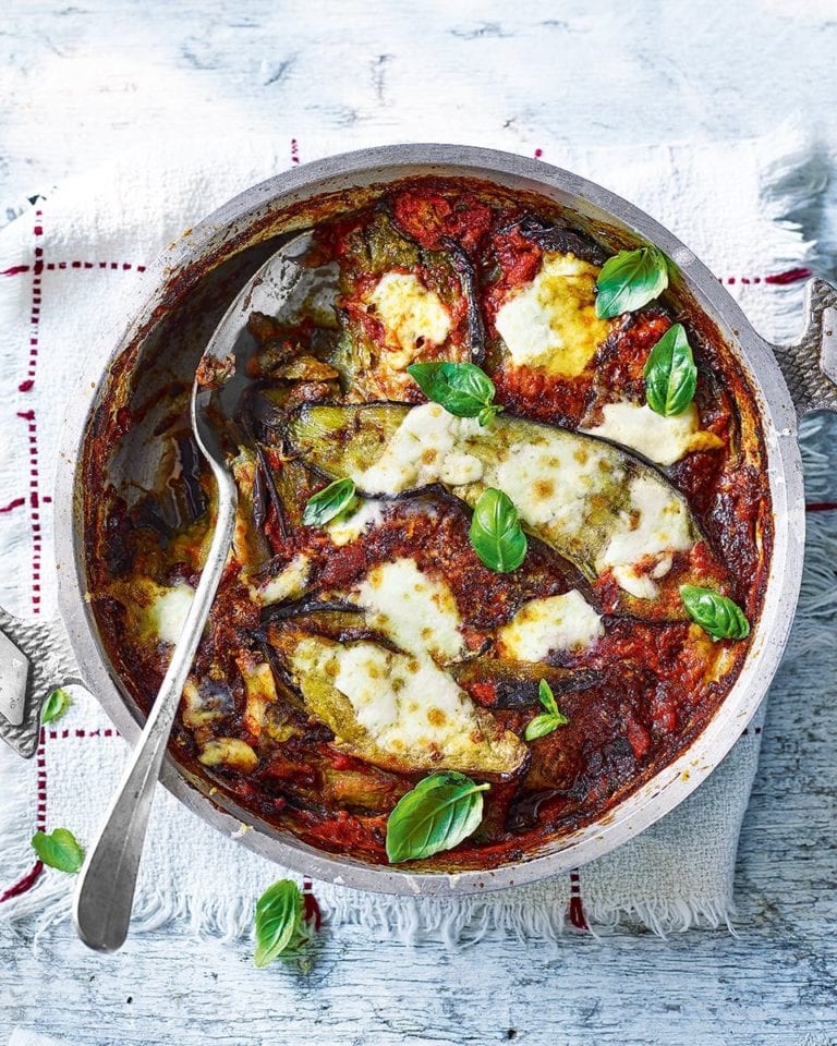 Aubergine al forno with ’nduja