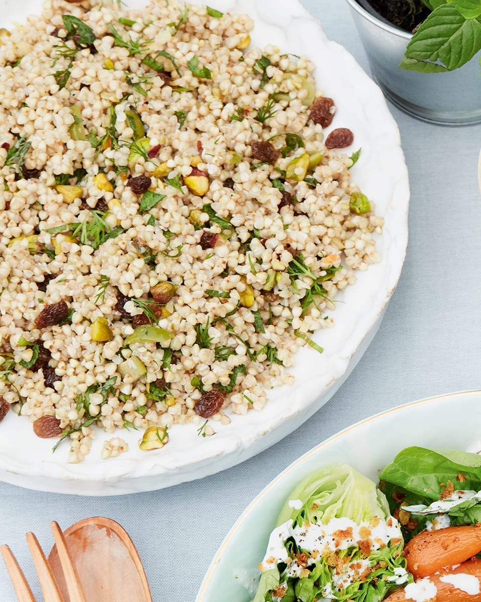 Fruit and herb buckwheat salad recipe delicious. magazine
