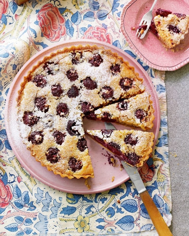 Italian cherry and almond tart