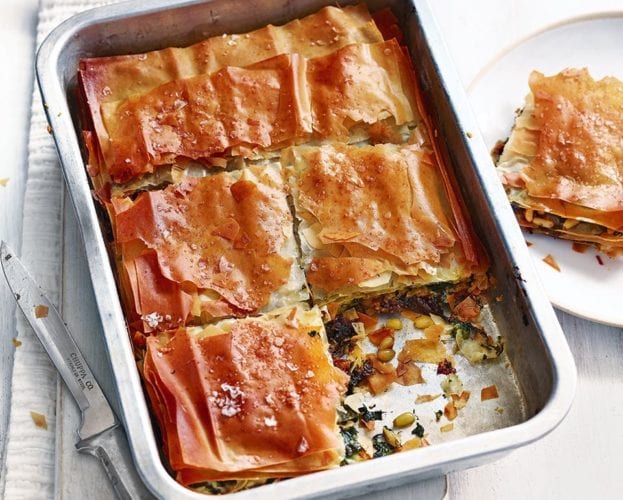 goat's cheese filo pie