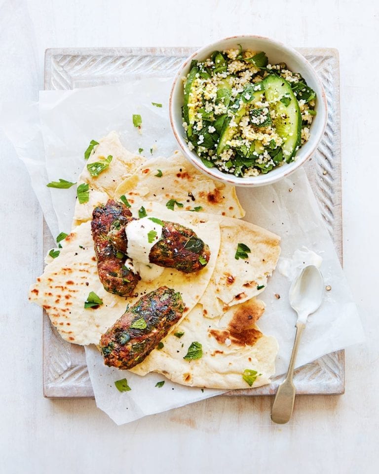 Lamb kofte with salad