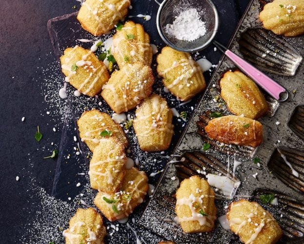 Madeleines with lemon drizzle