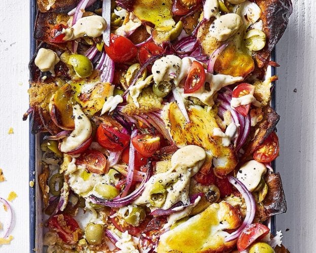 Greek-style nachos