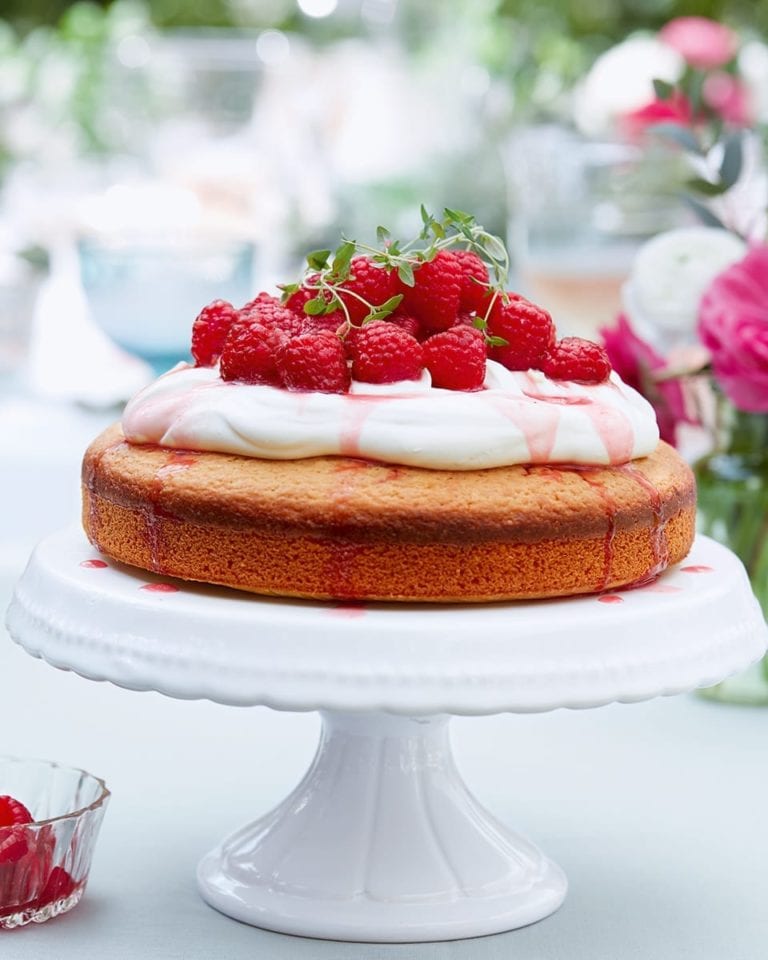 Orange blossom, lemon thyme and almond cake