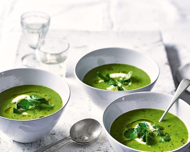 Chilled pea soup