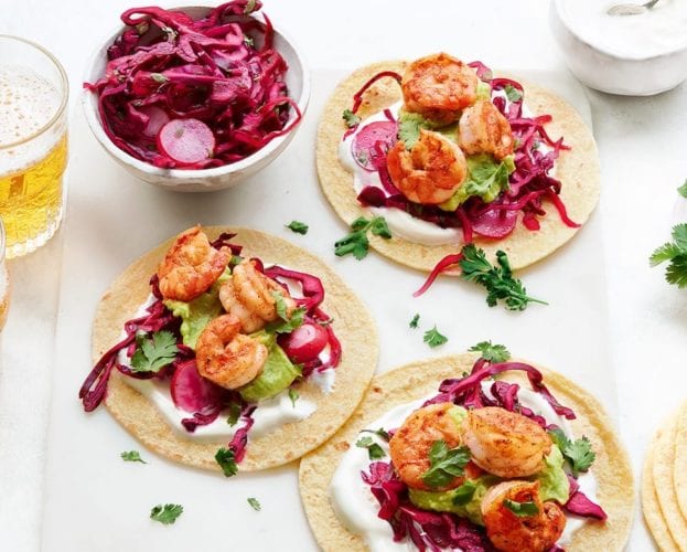 Prawn tacos