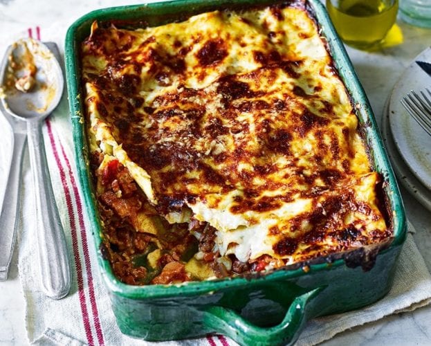 Rabbit ragù lasagne