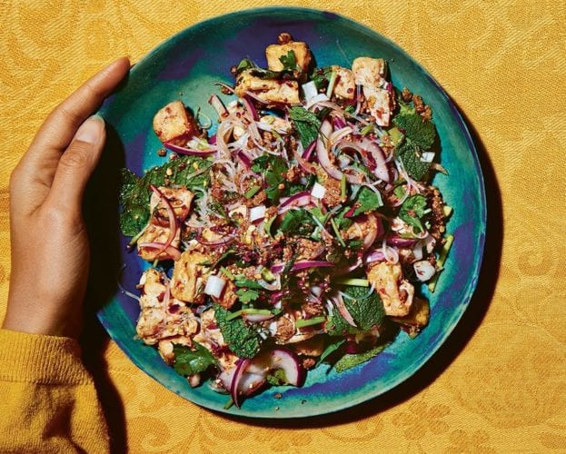 Tofu laab (larb) salad