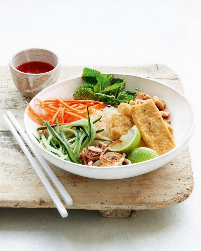 Vietnamese-style crispy tofu bowl