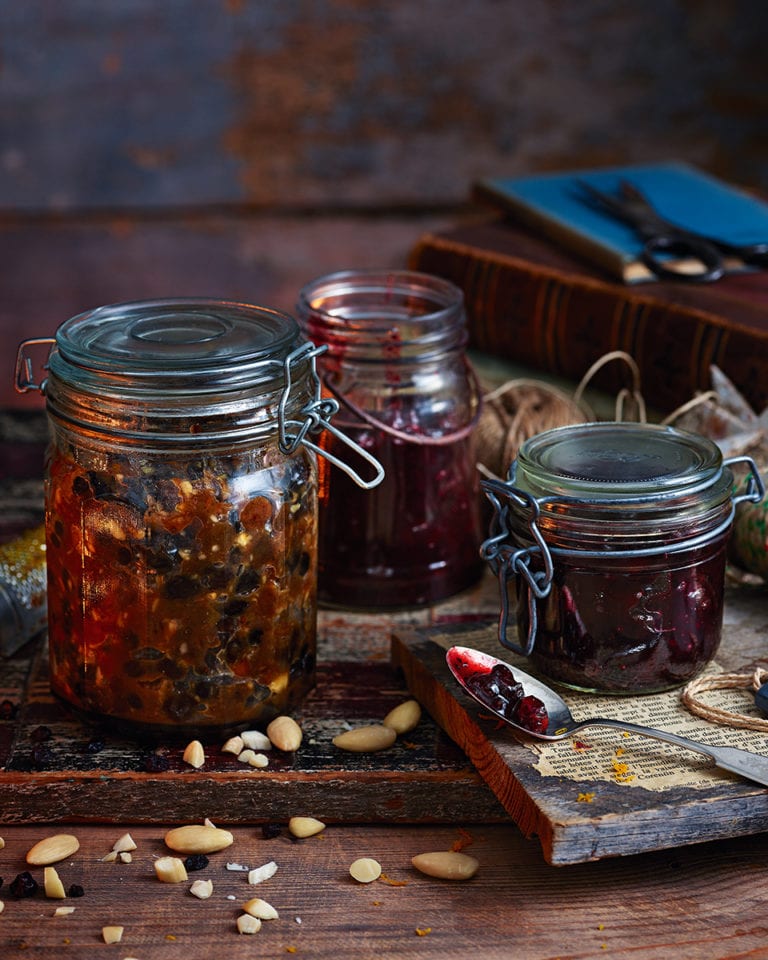 Boozy gin-soaked cranberries