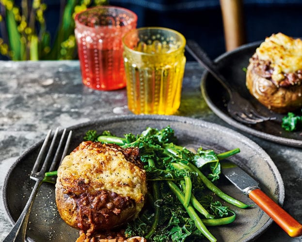 Veggie cottage pie stuffed jackets