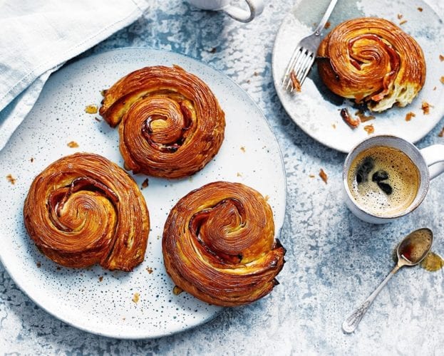 Maple and bacon danish pastries