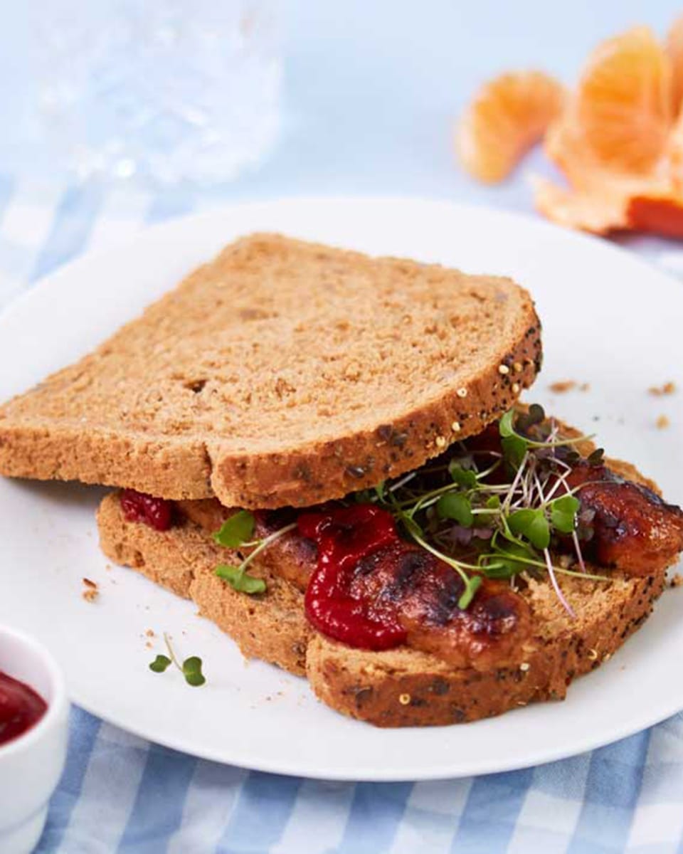 Vegetarian sausage sandwich recipe delicious. magazine