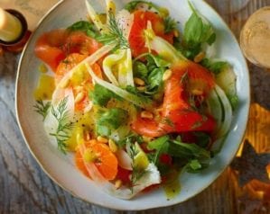 Smoked salmon salad