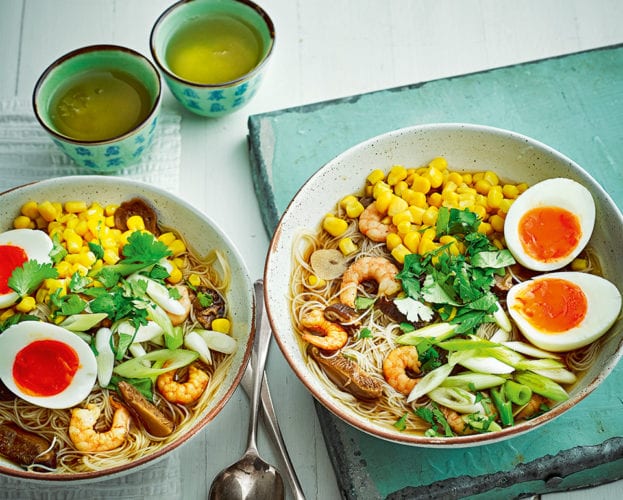 Speedy prawn noodle soup