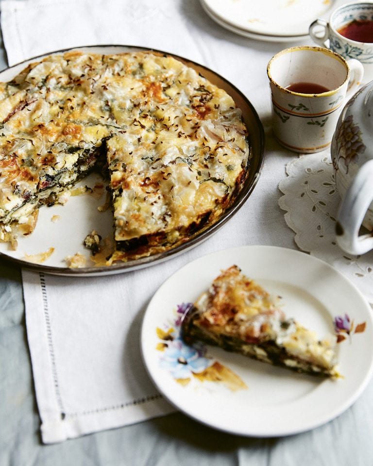 Feta, chard and spinach filo pie (zelnik)