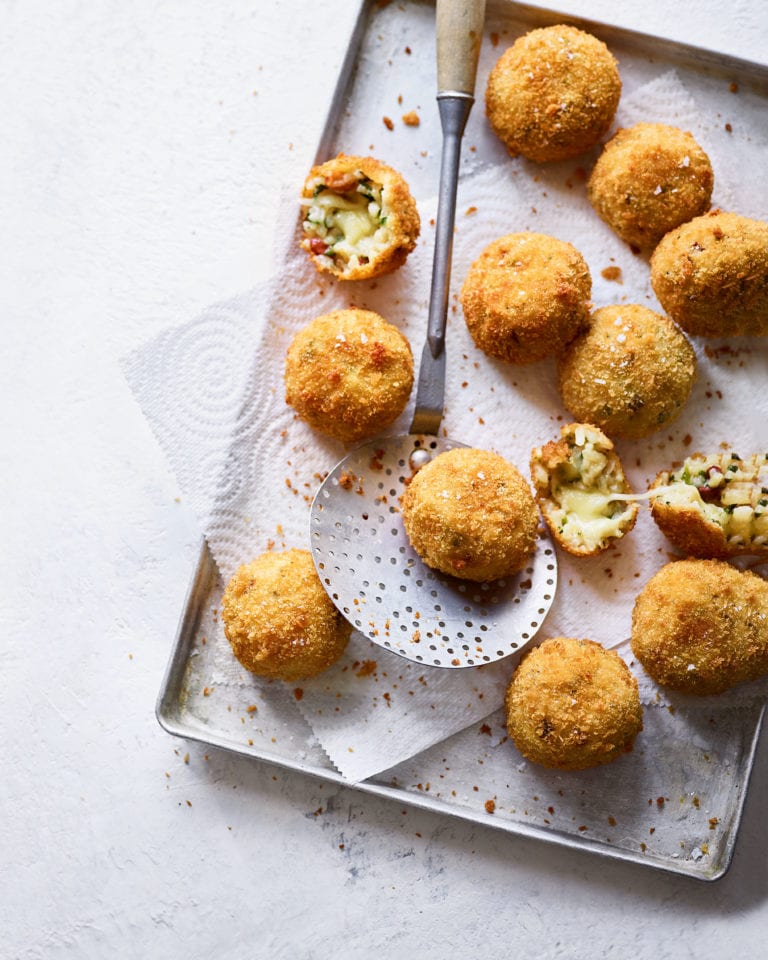 Pancetta, watercress and mozzarella arancini