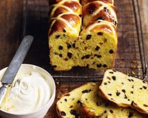 Hot cross bun loaf Easter recipe