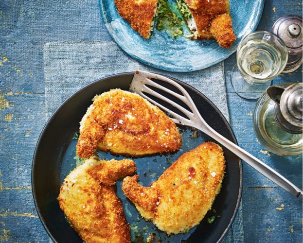 Chicken kievs with blue cheese filling