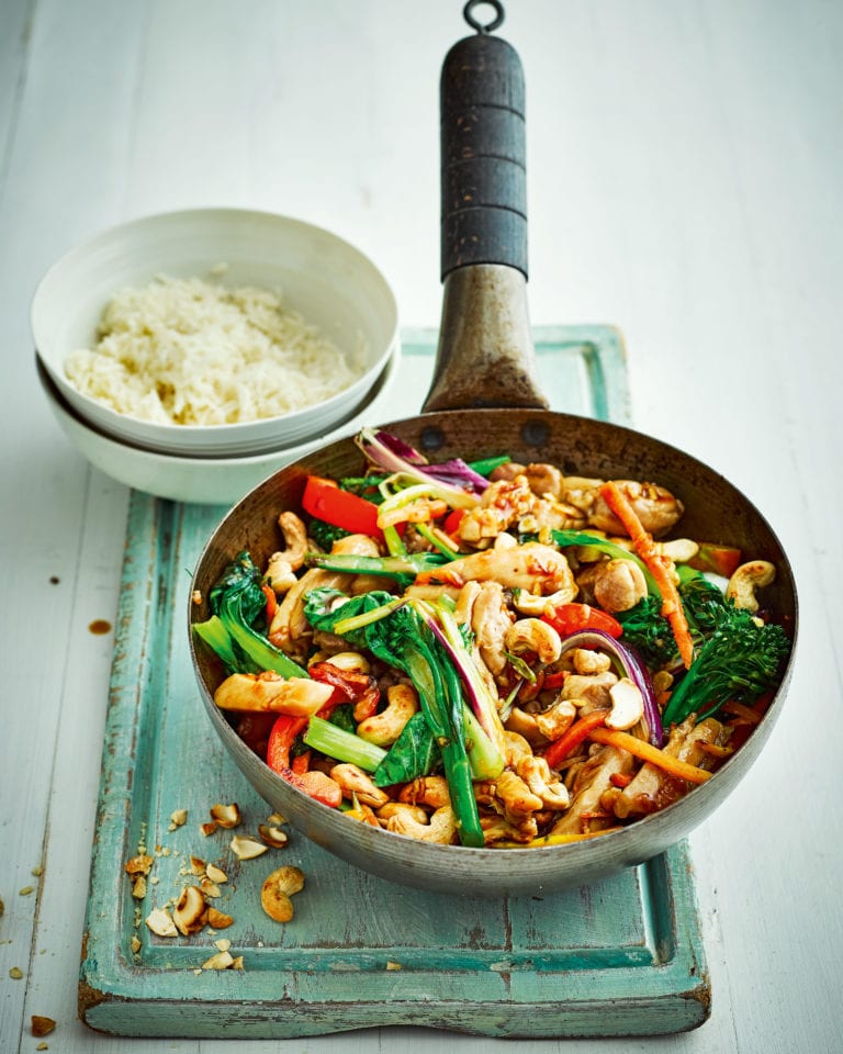 Chicken, ginger and oyster sauce stir fry