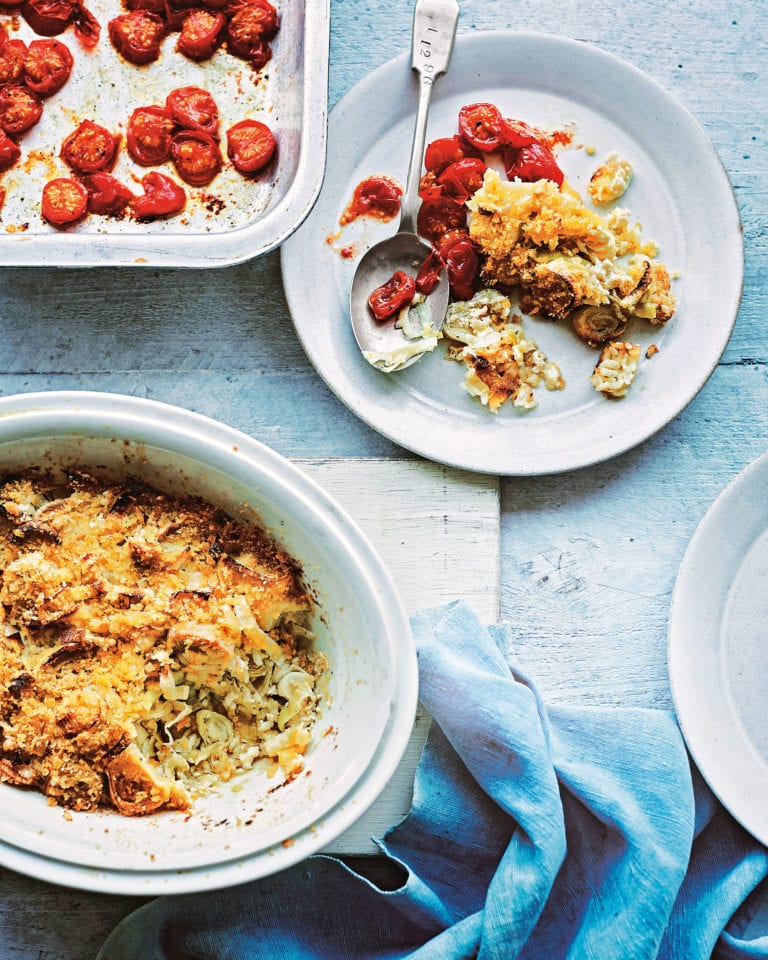 Tortino di porri e riso (leek and rice bake)