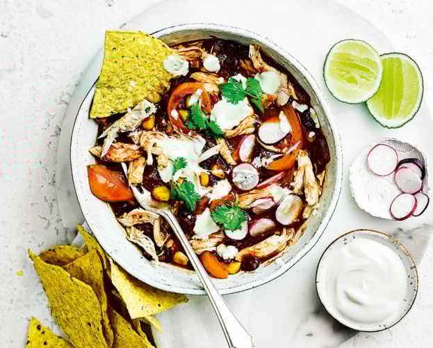Mexican chicken and tortilla stew