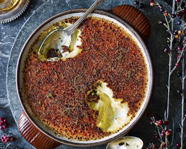 Dark and stormy crème brûlée