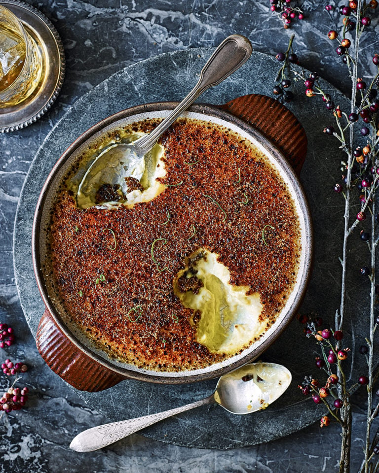 Dark and stormy crème brûlée