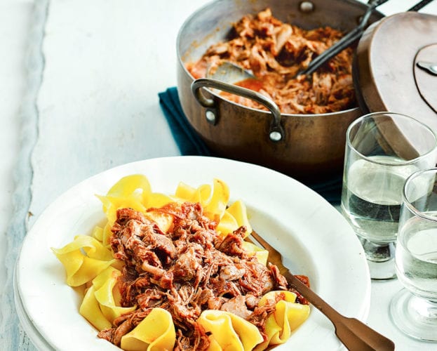 Slow-cooked duck ragù