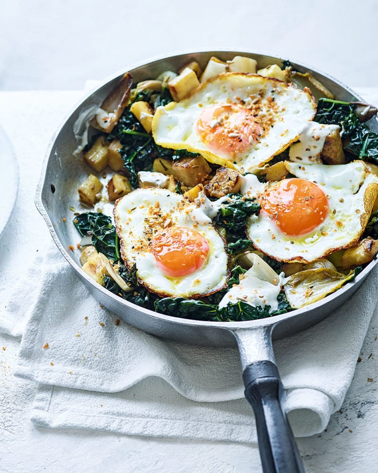 Autumn vegetable hash with dukkah