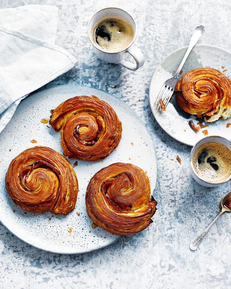 Maple and bacon danish pastry