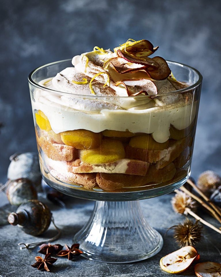 Mulled cider trifle