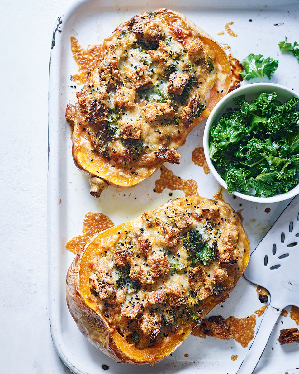Cheese and onion stuffed squash recipe delicious. magazine