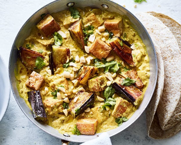 Aubergine and Tofu curry