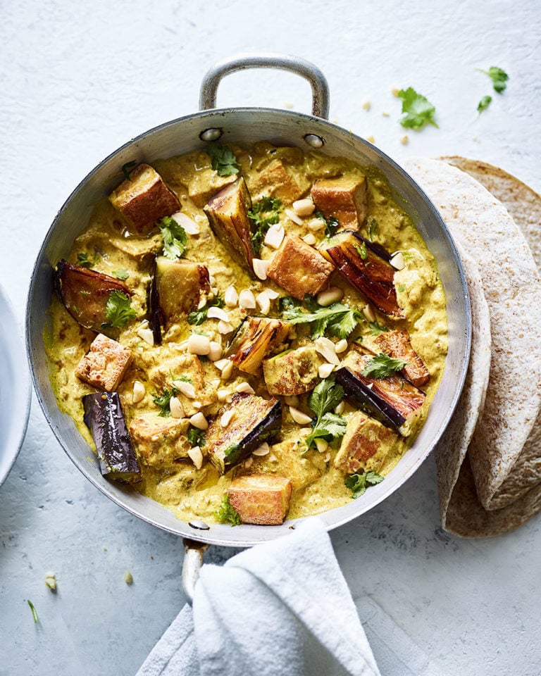 Aubergine and Tofu curry