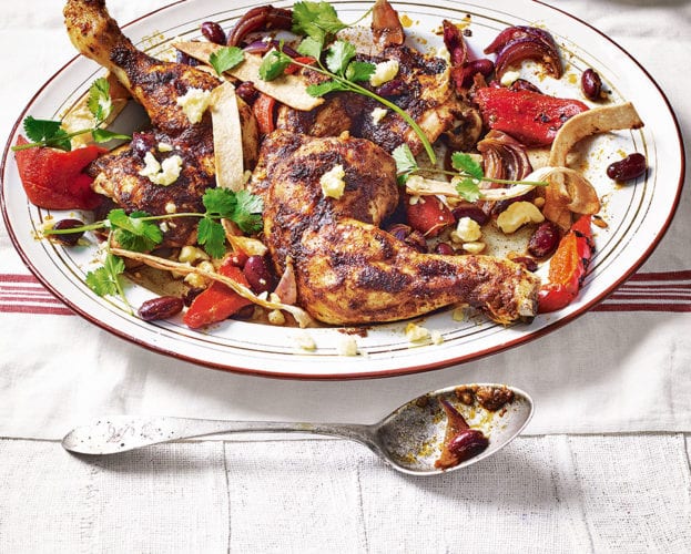 Easy Mexican chicken traybake