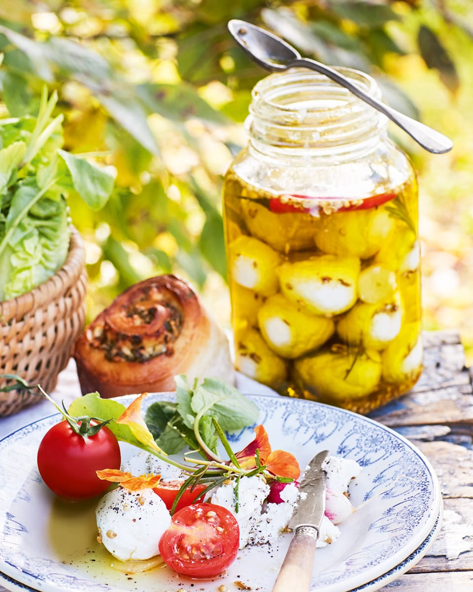 Marinated goat s cheese recipe delicious. magazine