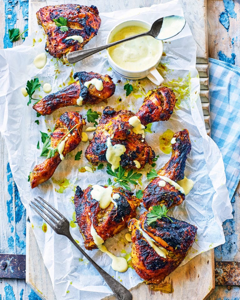 Persian chicken with spiced yogurt