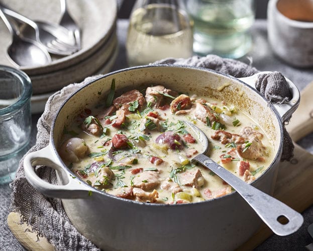 Normandy-style pork and cider casserole