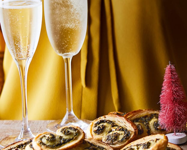 spinach pine nut palmiers