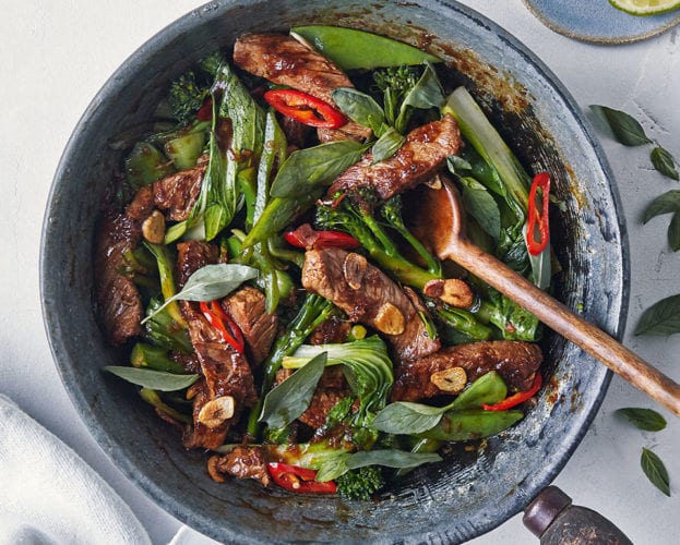 Thai ginger beef stir-fry
