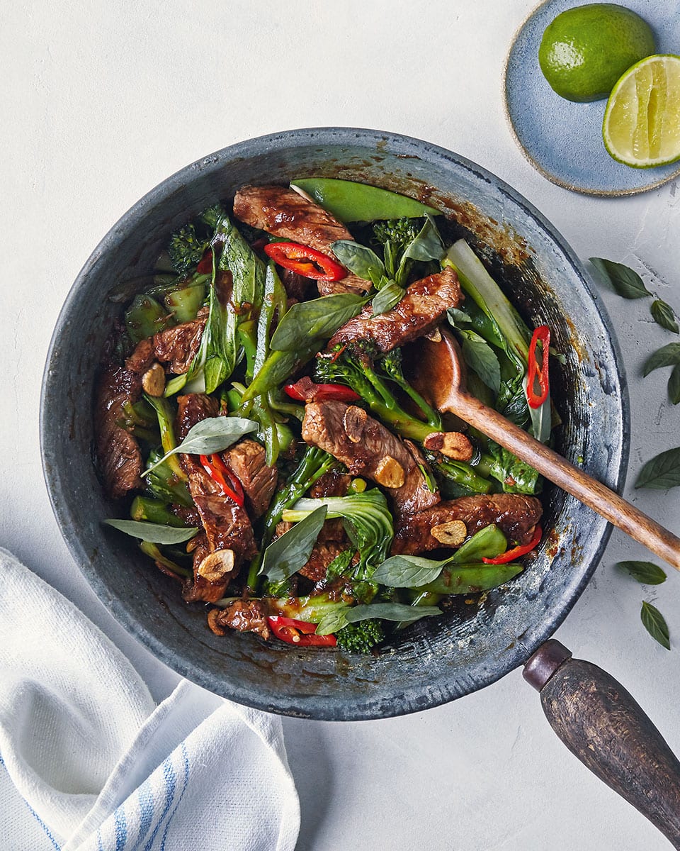 Thai ginger beef stir-fry recipe | delicious. magazine